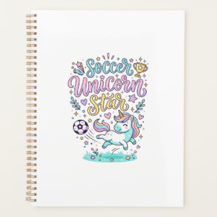 Unicorn Soccer Unicorn Star Cute Planner
