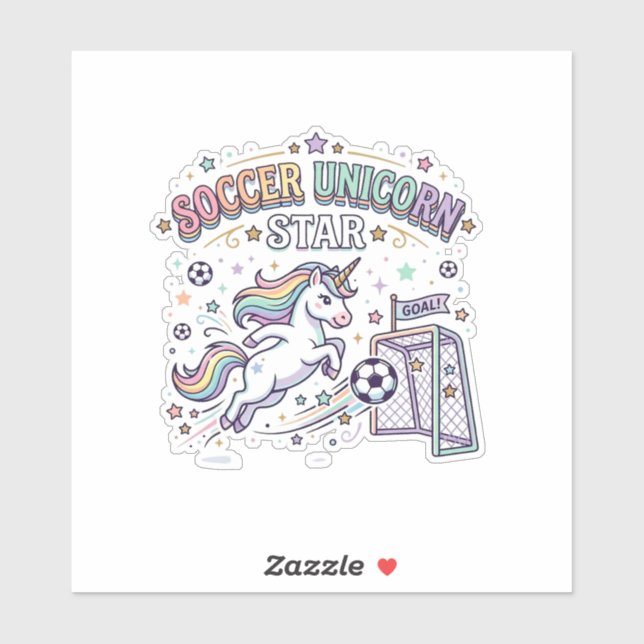 Unicorn Soccer Unicorn Star Funny Vector Design_1 (Sheet)