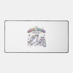 Unicorn Soccer Unicorn Star Funny Vector Design_1 Desk Mat