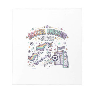 Unicorn Soccer Unicorn Star Funny Vector Design_1 Notepad