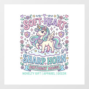 Unicorn Soft Heart Sharp Horn Bold Typography Prod