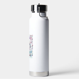 Unicorn Soft Heart Sharp Horn Bold Typography Prod Water Bottle
