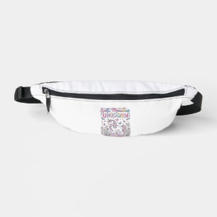Unicorn Soft Meadow Unicorn Adorable Vector Design Bum Bags