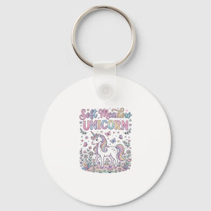 Unicorn Soft Meadow Unicorn Adorable Vector Design Key Ring