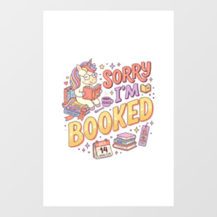 Unicorn Sorry I'm Booked Whimsical Zazzle Design_1