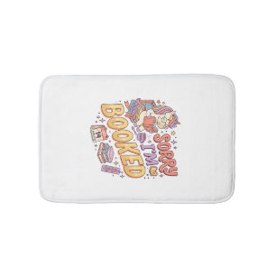 Unicorn Sorry I'm Booked Whimsical Zazzle Design_1 Bath Mat