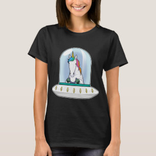 Unicorn Spaceship Space T-Shirt