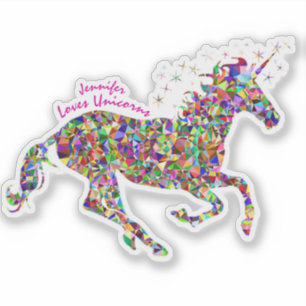 Unicorn, Sparkle Colours, Add Name