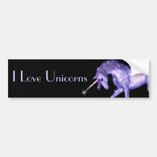 Unicorn Sparkles Bumper Sticker (Front)