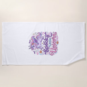 Unicorn Spooky Little Unicorn Retro Style Shirt Gr Beach Towel