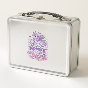 Unicorn Spooky Little Unicorn Retro Style Shirt Gr Metal Lunch Box