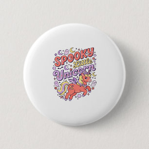 Unicorn Spooky Little Unicorn Whimsical White Back 6 Cm Round Badge