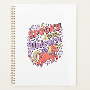 Unicorn Spooky Little Unicorn Whimsical White Back Planner