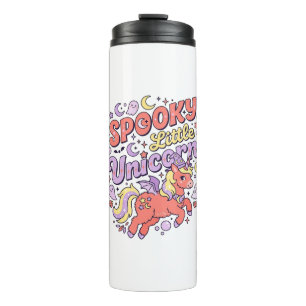 Unicorn Spooky Little Unicorn Whimsical White Back Thermal Tumbler