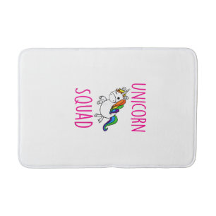 Unicorn Squad Cute Funny Unicorn Party Shirt T-Shi Bath Mat
