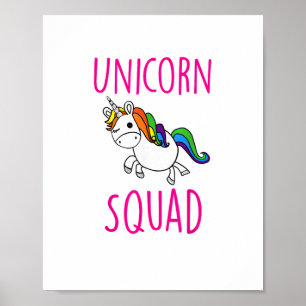 Unicorn Squad Cute Funny Unicorn Party Shirt T-Shi Poster
