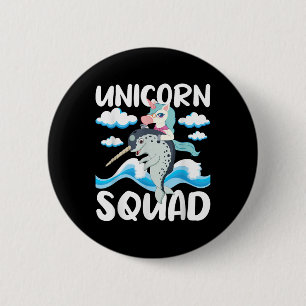 Unicorn Squad - Narwhal Lover Unicorn Lover 6 Cm Round Badge