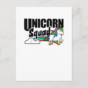 Unicorn Squad Rainbow Unicorns Lover Funny T-Shirt Postcard