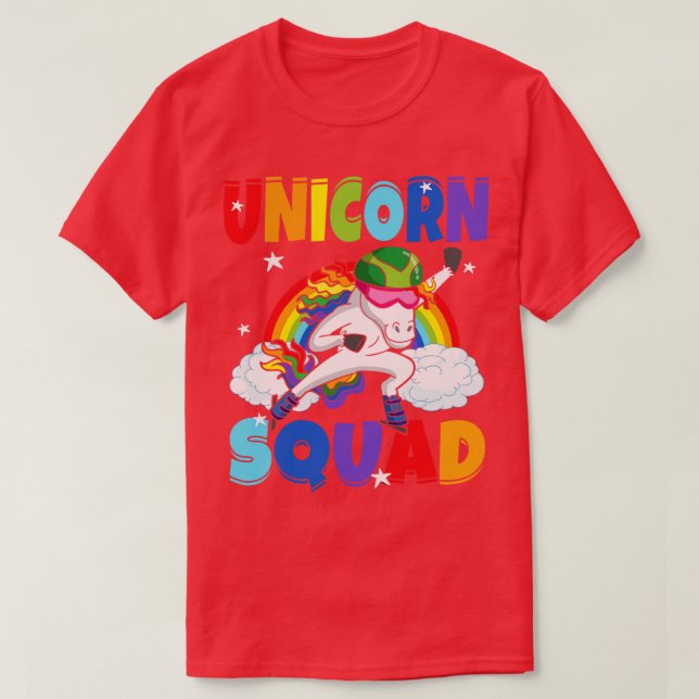 Unicorn Squad Speed Skate Ice Skater Winter Sports T-Shirt (Design Front)