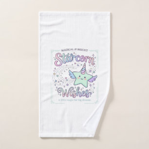 Unicorn Starcorn Wishes Adorable Apparel Graphic_1 Hand Towel
