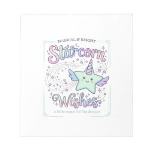 Unicorn Starcorn Wishes Adorable Apparel Graphic_1 Notepad