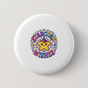Unicorn Starcorn Wishes Commercial Print on Demand 6 Cm Round Badge