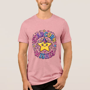 Unicorn Starcorn Wishes Commercial Print on Demand Tri-Blend Shirt