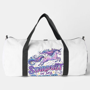 Unicorn Stardust in My Veins Retro Style Cute Gift Duffle Bag