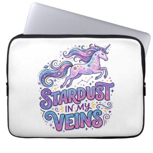 Unicorn Stardust in My Veins Retro Style Cute Gift Laptop Sleeve
