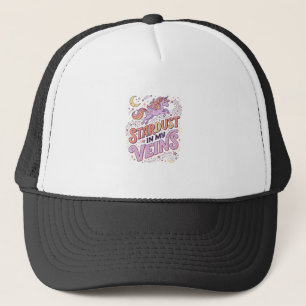 Unicorn Stardust in My Veins Whimsical Merch Desig Trucker Hat