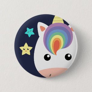 Unicorn & Stars 6 Cm Round Badge