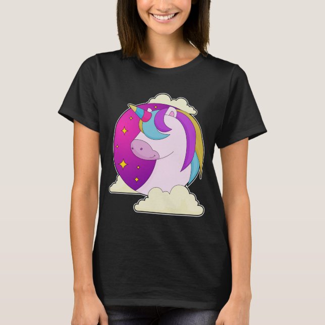 Unicorn Stars Clouds T-Shirt (Front)