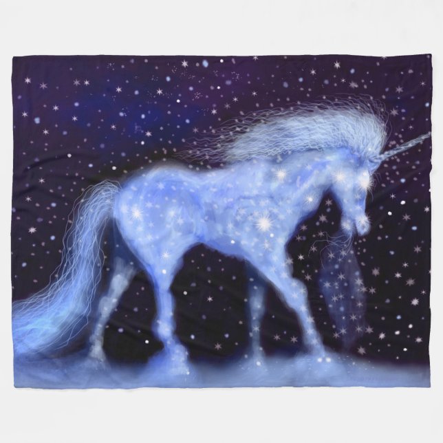 Unicorn Stars large blanket (Front (Horizontal))