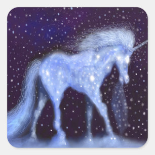 Unicorn Stars Square Sticker