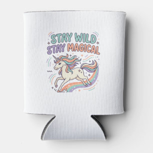 Unicorn Stay Wild Stay Magical Trendy Product Grap Can Cooler