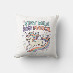 Unicorn Stay Wild Stay Magical Trendy Product Grap Cushion