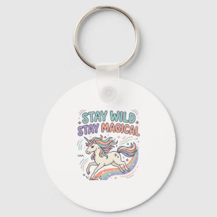 Unicorn Stay Wild Stay Magical Trendy Product Grap Key Ring