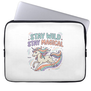 Unicorn Stay Wild Stay Magical Trendy Product Grap Laptop Sleeve