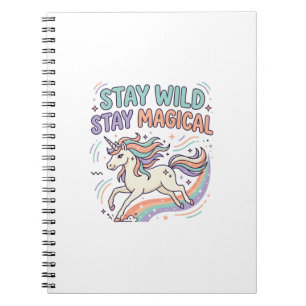 Unicorn Stay Wild Stay Magical Trendy Product Grap Notebook