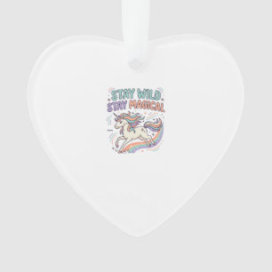 Unicorn Stay Wild Stay Magical Trendy Product Grap Ornament