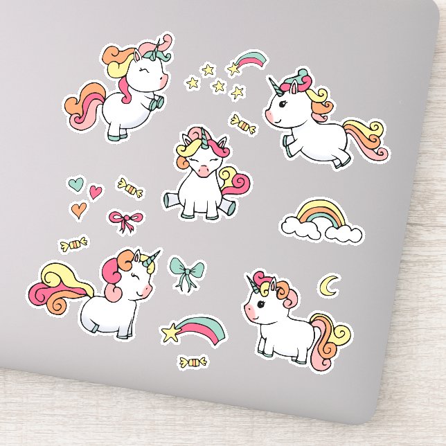 Unicorn sticker sheet (Detail)