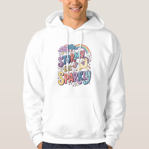 Unicorn Stormy but Sparkly Whimsical Merch Design_ Hoodie