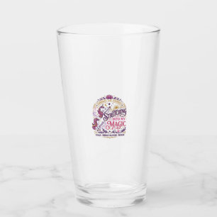 Unicorn Stretching Into My Magic Stylish White Bac Glass