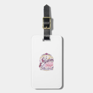 Unicorn Stretching Into My Magic Stylish White Bac Luggage Tag