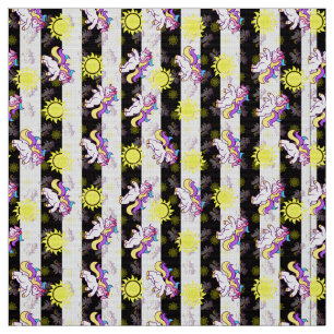 Unicorn Stripes Fabric