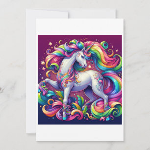 Unicorn Study I - Fantasy AI Holiday Card