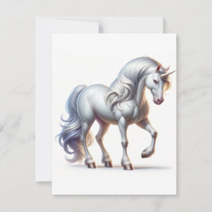 Unicorn Study O - Fantasy AI Holiday Card