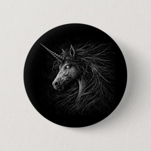 Unicorn Style Medieval Fantasy Grunge Art 6 Cm Round Badge