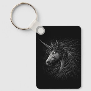 Unicorn Style Medieval Fantasy Grunge Art Key Ring