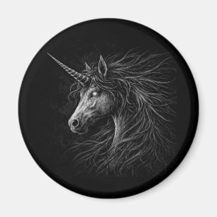 Unicorn Style Medieval Fantasy Grunge Art Magnet